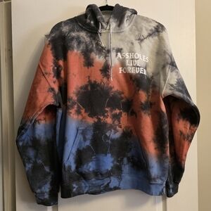 Linda Finegold ALF | Unisex | Tie Dye | Black Hoodie | Large